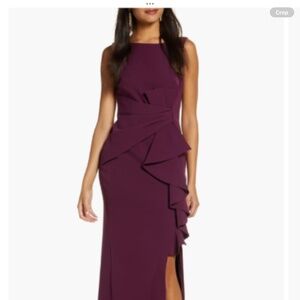 Eliza j ruffle front gown